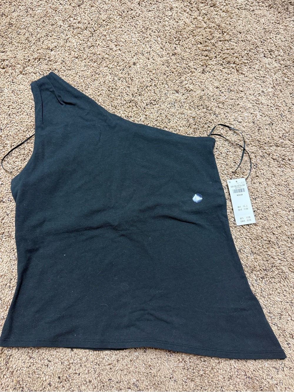 Hollister Black One-Shoulder Tank Top
